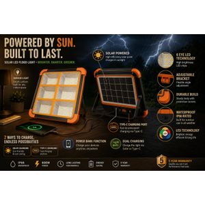 600W Super Solar Flood Light For Outdoor Or Indoor Lighting
