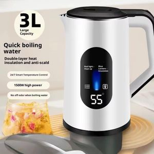 3L Electric Kettle Large Capacity Automatic Integrated Constant Temperature Kettle For Home & Office white color