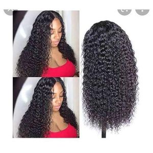 Kinky Curly Hair Wig With Closure Natural Colour