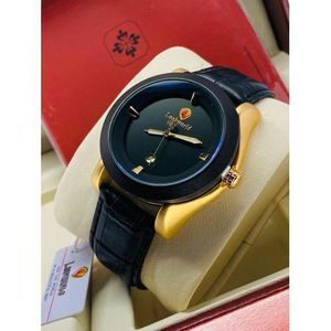 Lookworld LADIES Black Leather Analogue WristWatch With Calendar