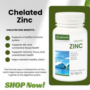 Healthy Living Chelated Zinc - 100 Tablets (Single)