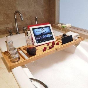 Wooden bathhub tray