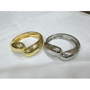 Kayman Beauty Chunky Gold and Silver Cuff Bangle Bracelets