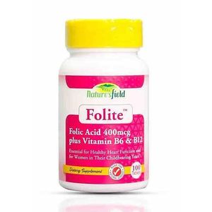 Nature'S Field Folite Folik Acid 400mcg Plus Vitamin B6 & B12