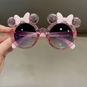 Cute Bow Cartoon Kids Sunglasses with Case (Pink)