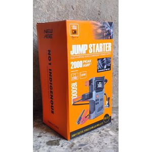 New Age Bolt Power 6 – 16000mAh Car Jump Starter, Multipurpose Vehicle Emergency Power Supply, Power Bank, Built-in Tyre Inflator with 150 PSI