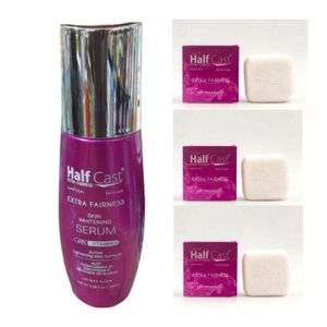 Half Cast Extra Fairness Skin W H I T E N I N G Serum + 3pcs Fairness Soap