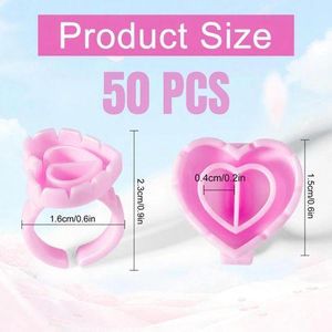 50PCS Disposable Glue Rings for Eyelash Extensions