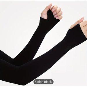 1 Pair Sun-Proof Ice Sleeves Breathable Elastic Sports Gloves Summer Arm Cover