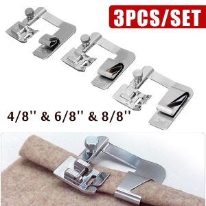 3Pcs/set Domestic Sewing Machine Foot Presser Rolled Hem Feet for