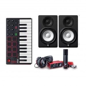 Focusrite Scarlett Solo (3rd Gen) Studio Bundle + Yamaha HS-5 Monitor+Akai MPK Mini