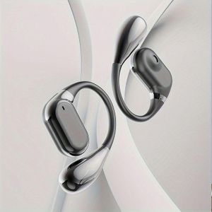 Smart Bluetooth Ear Clip Earbuds with LED Digital Display Charging Case – Black