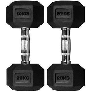 Pair Of 10Kg Hexagonal Dumbell (Total Of 20kg)