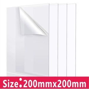 100x100mm 210x297mm PVC Plate High Transparent Plastic Board Hard Plastic  Sheet Thin Plate for Picture Frame