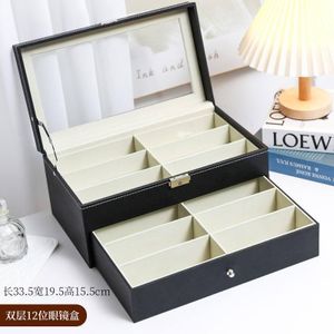 12slot Pu Leather Eyeglasses organizer