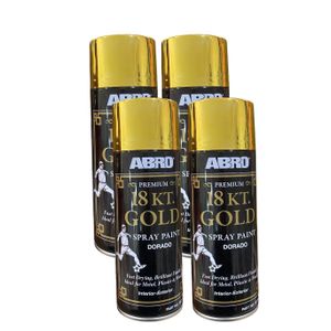 ABRO ALL Purpose  Spray Paint 450ml - Gold X4PCS