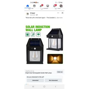 Solar led wall light induction lamp