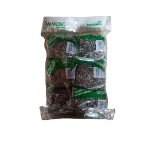 Pack of iron  sponge for washing plates and pots  ( 6 pcs per pack ) - high quality doesn't scatter during usage  