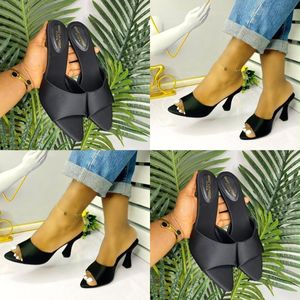 Lovely Heeled Mani Slippers Shoe