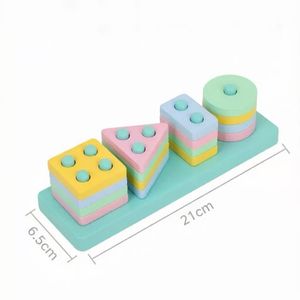 Wooden Shape Sorter Toy for Toddlers 36 Months+, Geometric Stacking Blocks Early Learning Educational Toys