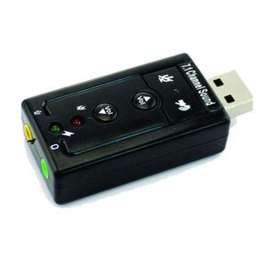 USB External Sound Card Audio Adapter With Headphone & Microphone Jacks And Precise Volume Control Button - Plug & Play