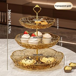 Multi-tiered fruit platter for living room, coffee table, household candy platter, front desk snack platter, afternoon tea dessert platter.