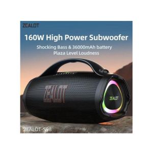 Zealot S98 High Power Bluetooth Speaker 160W 36000mAh Battery 