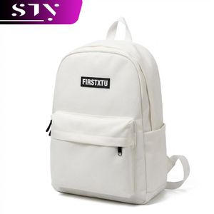 STY Ladies Backpack Bags Women School Bag Beige Lightweight Bags Simple Bag