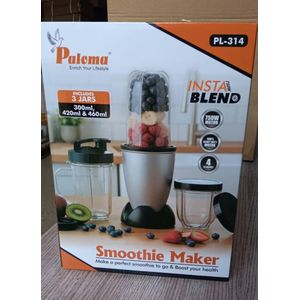 Paloma PL-314 Insta Blend Smoothie Maker – 750W Heavy Duty Motor with 3 Jars