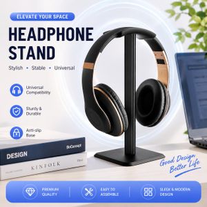Gaming Headphone Stand for Over-Ear Headset - Desktop Headset Hanger Bracket, Gaming Headset Holder for Internet Cafe Desk Storage