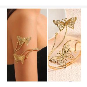 1PCS GOLD BUTTERFLY STATEMENT LADIES RING UPPER ARM BRACELET ARM CUFF VINTAGE BRACELET 