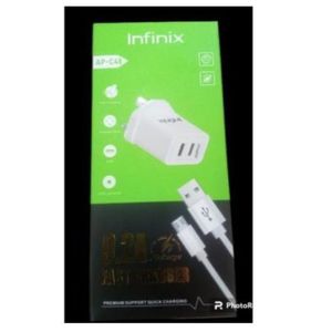 Infinix Dual USB Fast Adaptive Charger For Android Phones