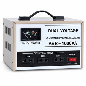 1000VA Automatic Voltage Regulator AVR Stabilizer, 1kva Dual Voltage Stabiliser 110V/220V, 6 Protection System, Analog Meter, Heavy Duty Power Stabilizer for Home Office Appliances