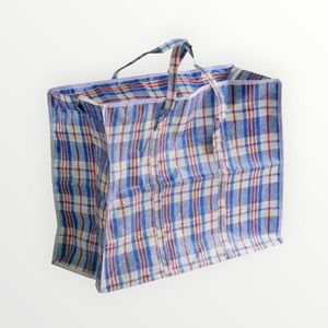 Checkered Ghana Must Go Bag - Small Size