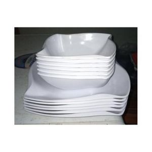 12 Pieces Unbreakable Ceramic Curved And Flat Plates