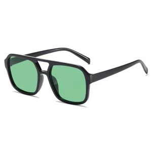 Fashionable Trendy Green Sun Shade Eye Glass With Case