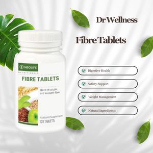 Wellness Fibre Tablets - 120 Tablets (Single) Contains a balanced variety of soluble and insoluble fibre.