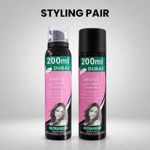 Above Oil Sheen Hair Spray + Ultra Hold Hair Mousse (2in1) styling pair)