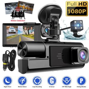 1080P 3-Channel Car DVR with Reverse Camera, WiFi,  Vehicle Dash Cam