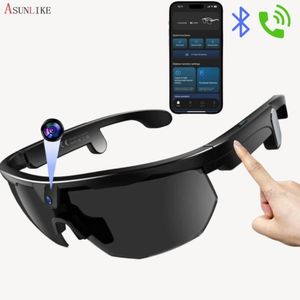 1200W Pixel Smart Glass Fashionable HD 4K Video Camera AI Photo Translation Q1 Sport Glass Object Recognition Chatgpt ANC BT Call, Music