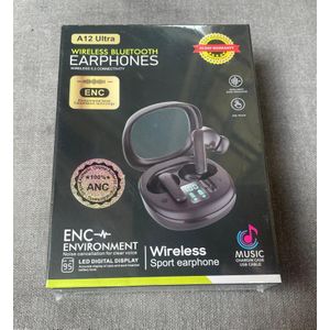 Ai12 ultra wireless Bluetooth earphones wireless 5.3 connectivity with noise cancelling 