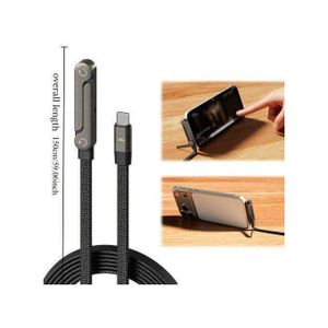 1pc 240W Fast Charging Dual Type-C Data 90 ° Bendable Gaming, Compatible with Phones and Laptops, Durable and Anti-Bending, Suitable Android and Other Devices