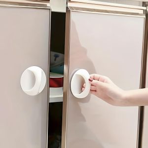 3-Piece Toilet Seat Lifter - Multi-Functional Door/Cabinet Opener, Space-Saving Round Lifting Mechanism, Suitable for Toilets, Doors, Cabinets, and Refrigerators - Easy Installation (Compatible with Toilet Seats)