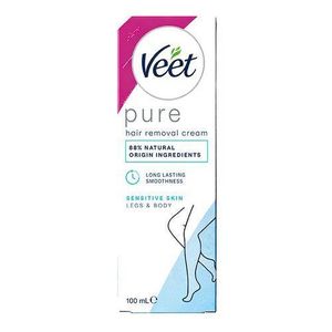 Veet Veet-Pure Hair Removal Cream Legs And Body Sensitive Skin 100ml-3 Piece.