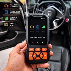 Original V520 Professional Advance Obd2 Scanner - Automotive Diagnostic Tool with Real-Time Data Stream, Full-Featured Obd Ii Testing (I/M Ready, Bod2/Eobd), Clears Engine Fault Lights, Reads/Erases Codes for Most Vehicles, Automotive Mainten