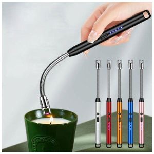 Rechargeable USB Electric Cooking Flexible Lighter - Black