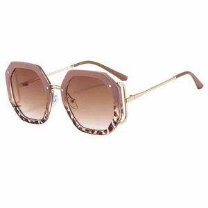 Luxury Oversized Geometric Sunglasses – Retro Octagon Metal Frame Eyewear For Women