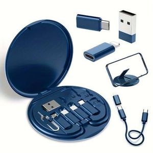 60W MultiFunction Data Cable Set – 5 in 1 Fast Charging Cable Kit with Storage Case