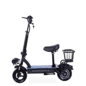 Electric Scooter with Seat, Front Basket, LED Headlights, Long Range, 70MPH Max Speed, 1000W Motor, 80KM Range