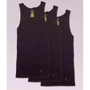 SET OF 3 BLACK SINGLET FOR MEN